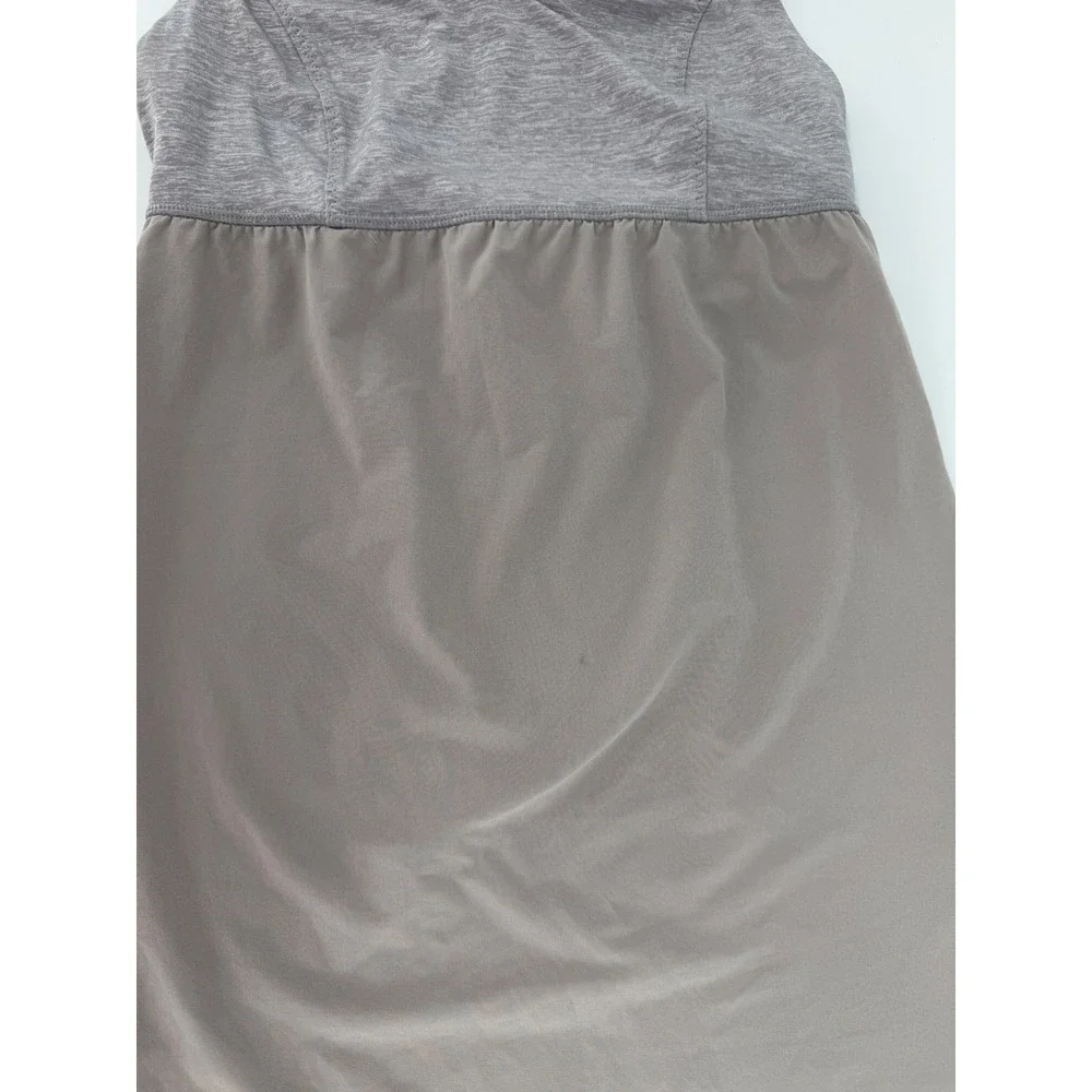 Lululemon Grey Taupe Racerback Tank Top with Built-in Shelf Bra Size 4
